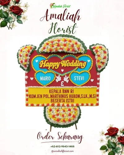 Karangan Papan Bunga Pernikahan di Tunggulpayung